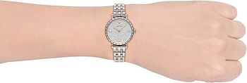 Emporio Armani Gianni T-Bar Quartz Silver Dial Ladies Watch AR11293/Analog/Silver