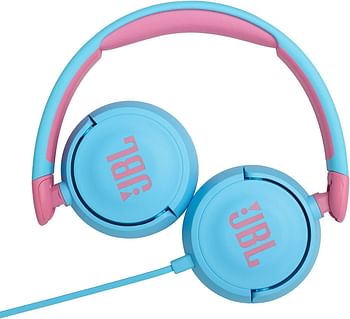 JBL JR310BLU Kids wired on-ear headphones-Wired Blue, Small