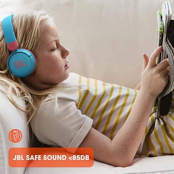سماعة جيه بي ال JR310BTBLU لاسلكية للاطفال - ازرق