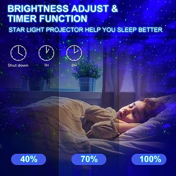 Night Light Baby Star Projector, 10 Color Bluetooth night Lamp with Timer Remote and Chargeable, Dimmable Combinations Romantic Starry Sky Best Gift for Kids Festival Bedroom Living Room (Black)