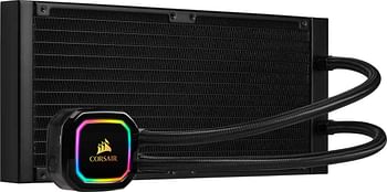 Corsair iCUE H115i PRO XT RGB Liquid CPU Cooler (280mm Radiator, Two 140mm Corsair ML Series PWM Fans, 400 to 2,000 RPM, Advanced RGB Lighting and Fan Control with Software, Easy to Install) Black