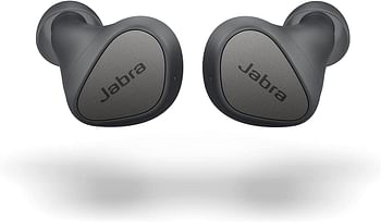 Jabra Elite 3 In Ear Wireless Bluetooth Earbuds – Noise isolating True Wireless buds with 4 built-in Microphones for Clear Calls, Rich Bass, Customizable Sound, and Mono Mode - Dark Grey