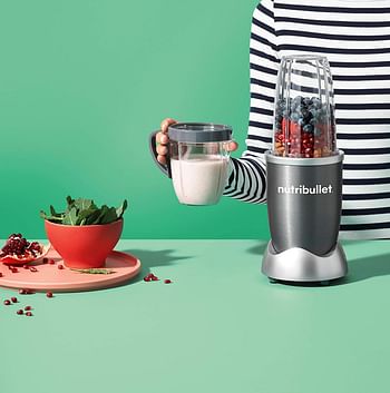 Nutribullet 600 Watts, 5 Piece Set, Multi-Function High Speed Blender, Mixer System With Nutrient Extractor, Smoothie Maker, Gray,Grey/5 Piece Set  600 Watts