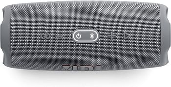 JBL Charge 5 Portable Speaker, Built-In Powerbank, Powerful JBL Pro Sound, Dual Bass Radiators, 20H of Battery, IP67 Waterproof and Dustproof, Wireless Streaming, Dual Connect - Gray, JBLCHARGE5GRY