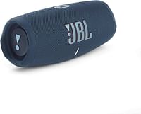 JBL Charge 5 Portable Speaker, Built-In Powerbank, Powerful JBL Pro Sound, Dual Bass Radiators, 20H of Battery, IP67 Waterproof and Dustproof, Wireless Streaming, Dual Connect - Blue, JBLCHARGE5BLU Blue
