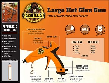 Gorilla Glue Full Size Hot Glue Gun