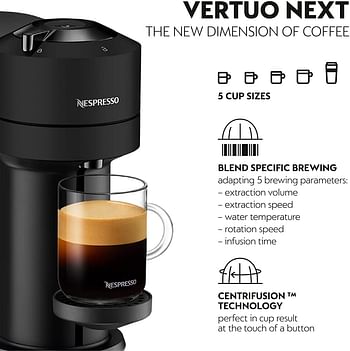 Nespresso Gcv1 Vertuo Next Matte Black Coffee Machine -/Black/One Size