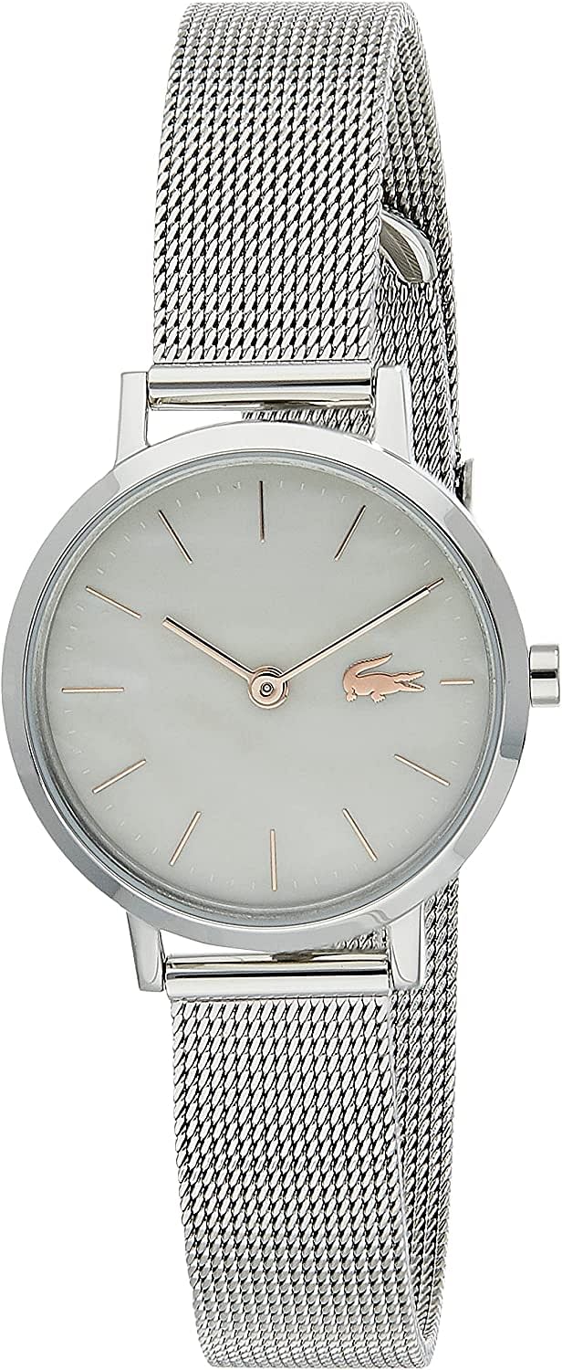 Lacoste Women's Grey Mother Of Pearl Dial Stainless Steel Watch - 2001121/Analog/Silver