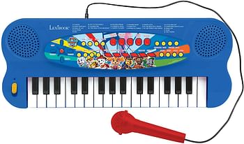 Paw Patrol Electronic Keyboard with microphone, 32-keys piano, microphone for singing, 22 demo songs, battery operated, blue/red, K703PA