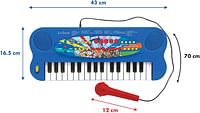 باو باترول لوحة مفاتيح الكترونية مع ميكروفون وبيانو 32 مفتاحاً وميكروفون للغناء، 22 أغنية تجريبية، تعمل بالبطارية، أزرق/أحمر، K703PA