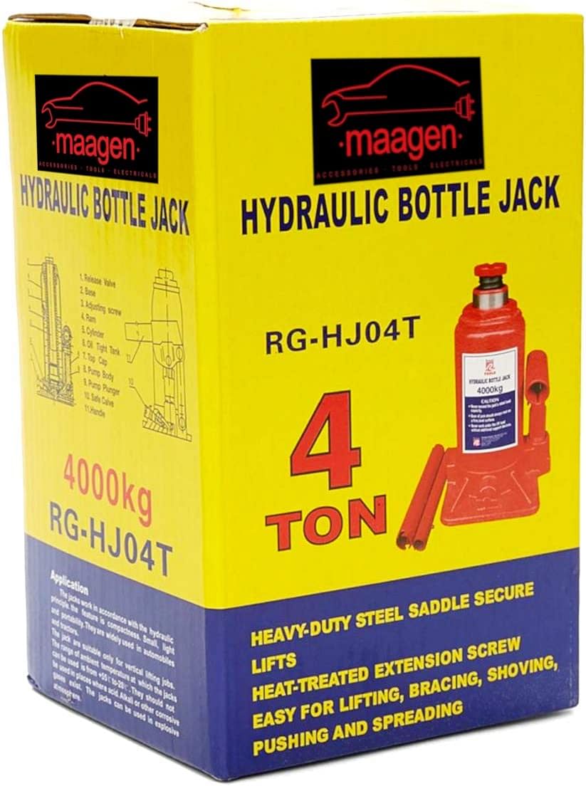 Maagen 4THJ 4 Ton Hydraulic Jack, Red