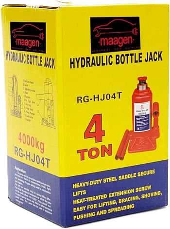 Maagen 4THJ 4 Ton Hydraulic Jack, Red