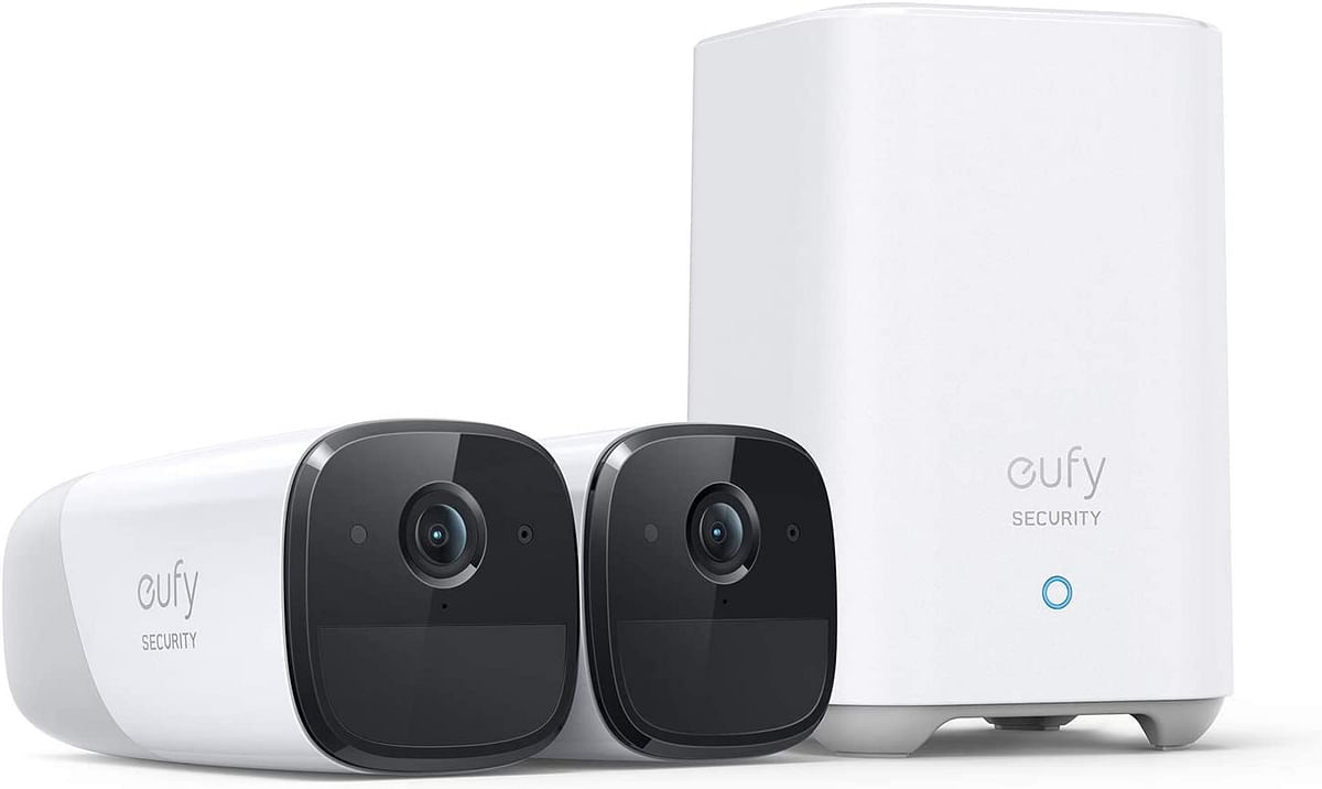 eufy Security, eufyCam 2 Pro Wireless Home Security Camera System, 365-Day Battery Life, HomeKit Compatibility, 2K Resolution, IP67 Weatherproof, Night Vision, 2-Cam Kit, No Monthly Fee Roll over image to zoom in eufy Security, eufyCam 2 Pro Wireless Home