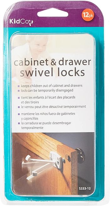 KidCo Swivel Cabinet & Drawer Lock - White - 12 ct /One Size