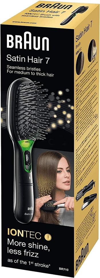 Braun Satin 7 Hair Styler Comb Brush, BR710, Black