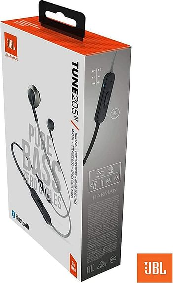 JBL Tune 205Bt On Ear Bluetooth Headset, White And Gold JBLt205Btcgd, Small