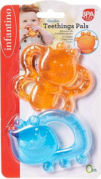 Infantino Garden Teethings Pals, Pack of 2,Multi color/one size