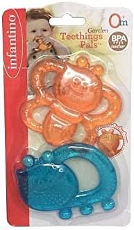 Infantino Garden Teethings Pals, Pack of 2,Multi color/one size