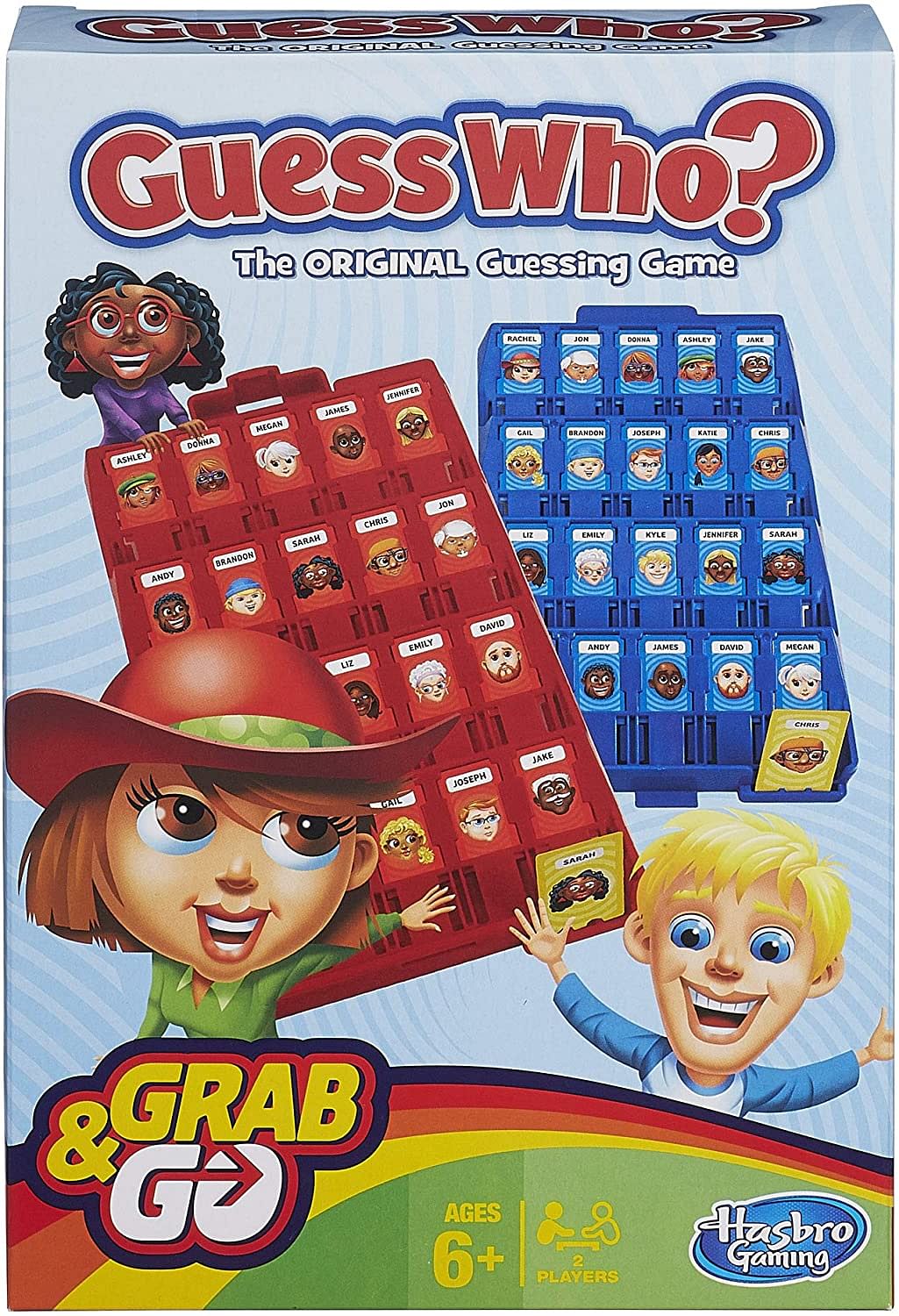 Hasbro Guess Who Grab and Go Playset, B1204 Multi Color