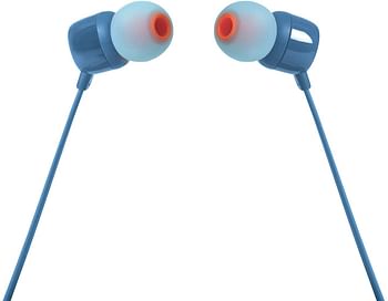 سماعات أذن توضع داخل الأذن مع ميكروفون نوع جي بي ال T110 زرقاء