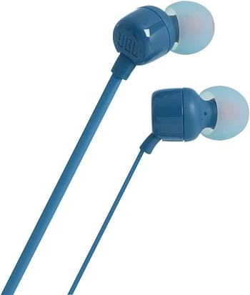 سماعات أذن توضع داخل الأذن مع ميكروفون نوع جي بي ال T110 زرقاء