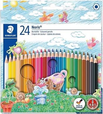 Staedtler Noris Club Coloured Pencils, Multi-Colour, Pack Of 24  Standard Packaging