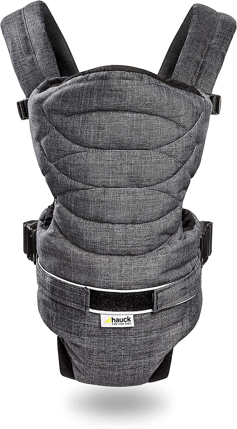 Hauck 2 Way Carrier, Ergonomic Baby Carrier, 0M+ to 12 kg - Charcoal 2 - Way Carrier/Grey/12 Kilograms