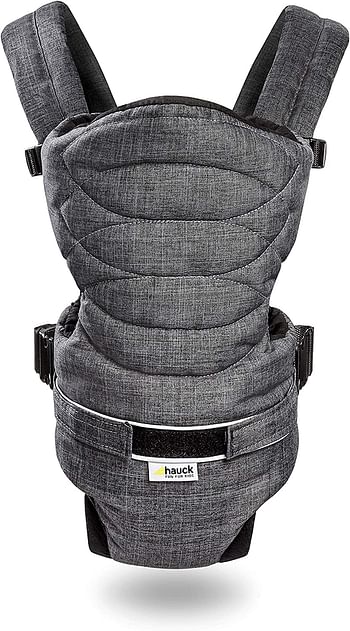 Hauck 2 Way Carrier, Ergonomic Baby Carrier, 0M+ to 12 kg - Charcoal 2 - Way Carrier/Grey/12 Kilograms