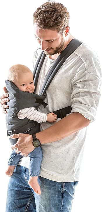 Hauck 2 Way Carrier, Ergonomic Baby Carrier, 0M+ to 12 kg - Charcoal 2 - Way Carrier/Grey/12 Kilograms