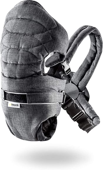 Hauck 2 Way Carrier, Ergonomic Baby Carrier, 0M+ to 12 kg - Charcoal 2 - Way Carrier/Grey/12 Kilograms