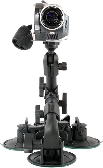 Delkin Devices Fat Gecko Triple Suction Camera Mount , Black