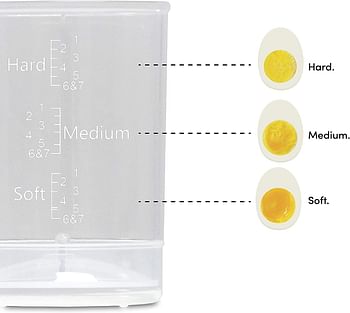 NutriCook Rapid Egg Cooker: 7 Egg Capacity Electric Egg Cooker for Boiled Eggs, Poached Eggs, Scrambled Eggs, or Omelettes with Auto Shut Off Feature - Copper Silver