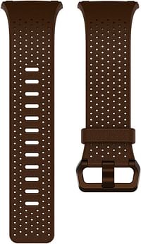 Fitbit FIT-102 Ionic Perforated Leather Accessory Band, Small, Cognac Brown, FB164LBDBS, Iconic Small/Black
