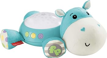 Fisher-Price Hippo Projection Soother, Musical Plush Toy CGN86 Multi-Colour