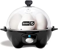 Dash Rapid Egg Cooker: 6 Egg Capacity Electric Egg Cooker for Hard Boiled Eggs, Poached Eggs, Scrambled Eggs, or Omelets with Auto Shut Off Feature, Black