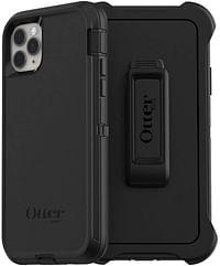 OtterBox - Defender Series Screenless Edition Case with Inner Hard Shell, Outer Slipcover, and Holster Deliver Multi-layer Defense - Black (iPhone 11 Pro Max)