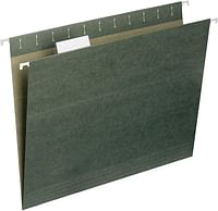 Smead Hanging File Folder with Tab, 1/5-Cut Adjustable Tab, Letter Size, Standard Green, 50 per Box (64029)