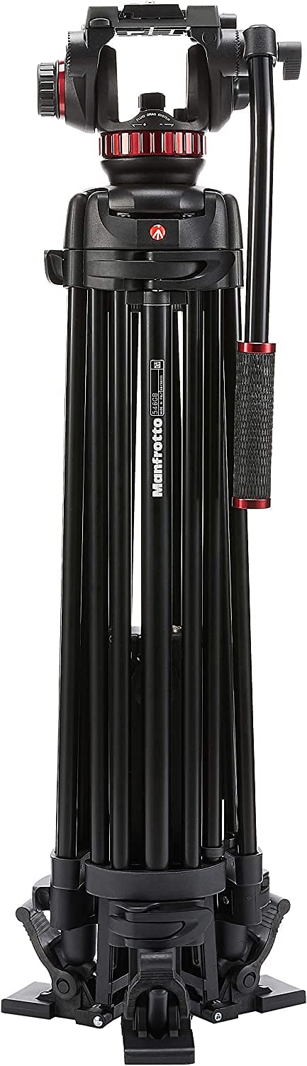 Manfrotto MVH502A,546GB-1 Professional Fluid Video System with Aluminum Tripod and Ground Spreader (Black)