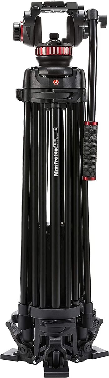 Manfrotto MVH502A,546GB-1 Professional Fluid Video System with Aluminum Tripod and Ground Spreader (Black)