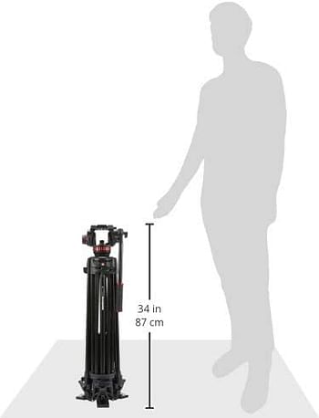 Manfrotto MVH502A,546GB-1 Professional Fluid Video System with Aluminum Tripod and Ground Spreader (Black)