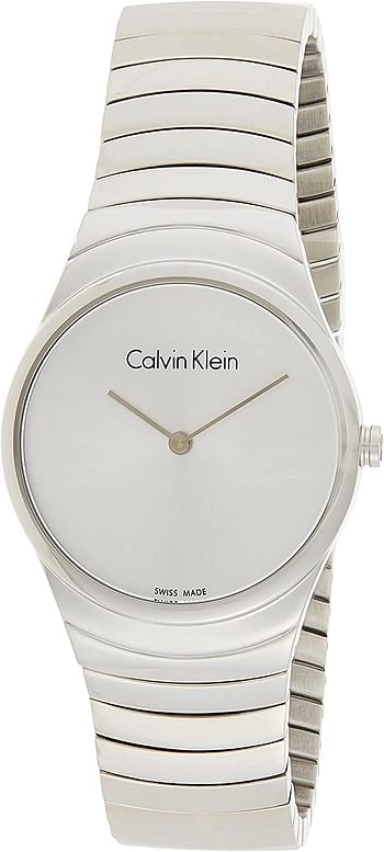 Calvin Klein Womens Quartz Wrist Watch, Analog and Stainless Steel- K8A23146 33mm Silver