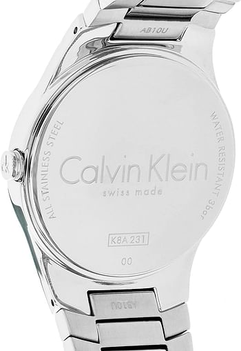 Calvin Klein Womens Quartz Wrist Watch, Analog and Stainless Steel- K8A23146 33mm Silver