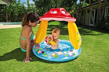 Intex 57114NP Inflatable Mushroom Baby Pool - Multicolor