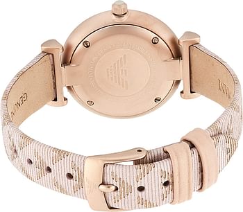 Emporio Armani Women's Quartz Stainless Steel and Leather Casual Watch Model: AR11126 31.5 millimeters Pink & Gray