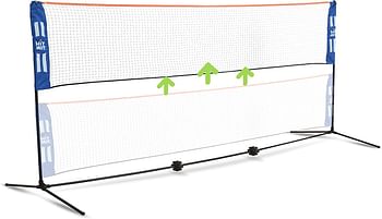 HIT MIT Adjustable Height Portable Badminton Net Set - Competition Multi Sport Indoor or Outdoor Net for Playing Pickleball, Kids Volleyball, Soccer Tennis, Lawn Tennis - Easy and Fast Assembly, 17 Feet, Multicolor