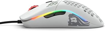 Glorious Model O Wired Gaming Mouse - RGB 67g Lightweight Ergonomic Wired Gaming Mouse - Backlit Honeycomb Shell Design Mice (Matte White)