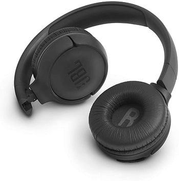 JBL Tune T500BT Powerful Bass Bluetooth Wireless On-Ear Headphones with Mic - Black