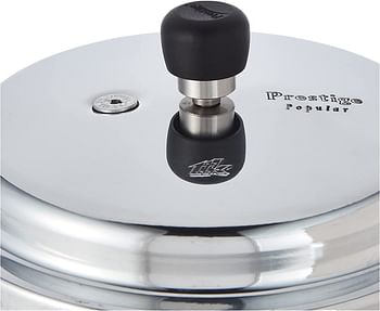 Prestige PPAPC4 Aluminium Popular Pressure Cooker, Silver, W 36.8 x H 24.0 x D 15.6 cm, 4.0 liters, Aluminum Silver