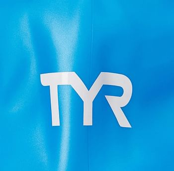 TYR Sport Long Hair Silicone Swim Cap /Blue/One Size