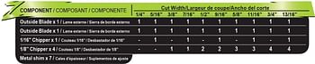 The Mibro Group 416381 8" Carbide Stacking Dado Blade Set - 14 Pieces Grey